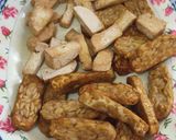 Gambar langkah 1 resipi Tauhu Tempe Terung Berlado.