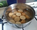 A picture of step 1 of Vickys Mackerel with New Potatoes & Apricot Sauce GF DF EF SF NF.