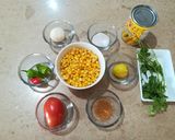 A picture of step 1 of Corn chaat cups (street style).