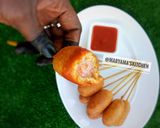 A picture of step 7 of Mini corndogs(spiced).