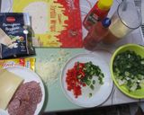 Tortillás 🍕 tojásos pizza 🌯🍳 szalámival és sajttal 🧀 recept fázis 1 fotója