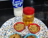 A picture of step 1 of Ghee residue mithai.