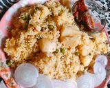 आलू मटर पुलाव (aloo matar pulao recipe in Hindi) रेसिपी चरण 6 फोटो