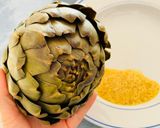 Hình bước làm 4 của món 🌱 Bông Atiso Luộc Chấm Sốt Dấm Mù Tạt (Vegan)