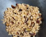 A picture of step 4 of Vangi Bath (Brinjal fried rice).