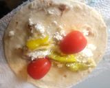 A picture of step 2 of Surprise Spaghetti Wrap.