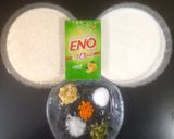 A picture of step 1 of Masala rava dhokla cake.
