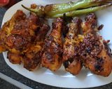 A picture of step 6 of Grilled Chicken drum sticks with vegetable #eid k pakwan.