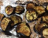 A picture of step 1 of Aubergine and lentil bake.