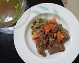 Foto langkah ke 4 dari resep Oseng Daging Presto Kuah Bening.
