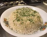 Une image de l'étape 5 de Dôme de riz aux champignons et persil.
