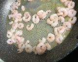 A picture of step 1 of Lemony prawns.