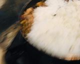 A picture of step 2 of Omrice or fried rice.