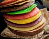 Foto langkah ke 4 dari resep Pancake Pelangi.