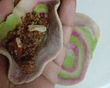 A picture of step 8 of Colourful chocolate coconut gujiya.