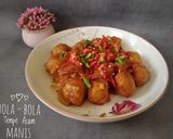 Foto langkah ke 10 dari resep Bola - Bola Tempe Asam Manis Pedas.