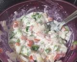 A picture of step 2 of Veg mayonnaise sandwich.