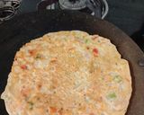 A picture of step 3 of Mix flour chilla.