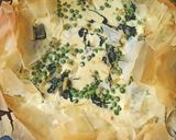 Une image de l'étape 3 de Tarte filo épinards, petits pois, ricotta.