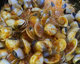 Foto langkah ke 6 dari resep Kerang Tahu Saos Padang.