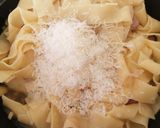 A picture of step 6 of Pappardelle with Sausage and Leek Ragù.