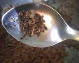 A picture of step 4 of Rava coconut burfi cardamom flavour.