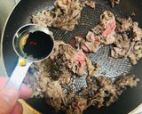 A picture of step 3 of Japanese Wagyu Beef (fry with garlic and butter soy sauce).