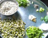 A picture of step 1 of Oats moong (sprouts)pakoda.