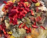 Babka ziemniaczana z wędzonym boczkiem i papryką krok przepisu 3 zdjęcie
