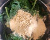 A picture of step 3 of Sarson dain saag.