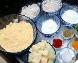 A picture of step 1 of Stuffed onion fitters.
