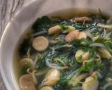 A picture of step 6 of Spinach Beansprout and Sausage Soup.