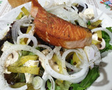 Foto del paso 6 de la receta: Ensalada de salmón a la plancha