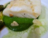 Foto del paso 7 de la receta Bacalao confitado con salsa de espinacas