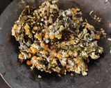A picture of step 4 of Gongura leaves bhaji (Aabadychi bhaji).