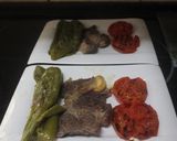 Foto del paso 9 de la receta Entrecot al grill doble con pimiento y tomate