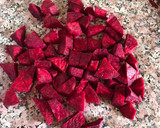 A picture of step 2 of Beetroot chapati.