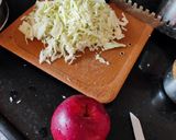 A picture of step 1 of Cabbage,apple, sesame yoghurt slaw.