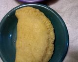 A picture of step 1 of Garri pie and okro soup.