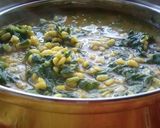A picture of step 4 of Palak mung dal.