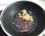 A picture of step 7 of Cabbage curry with green peas nd potato.