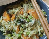 Une image de l'étape 5 de 🥢One pot Riz sauté aux shiitakee et petits légumes.