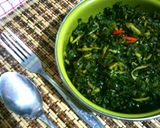 Foto langkah ke 3 dari resep Tumis kering daun pepaya vs daun singkong No MSG.