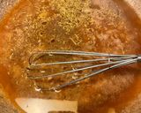 A picture of step 3 of Cabbage Schnitzel (with mushroom gravy).