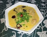 A picture of step 19 of Boondi Karhi.