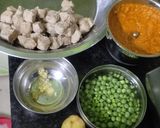 सोया चंक्स मटर आलू की सब्जी रेसिपी चरण 2 फोटो