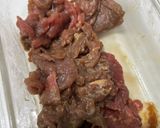 A picture of step 1 of Red Radish Sprout and Beef Salad.