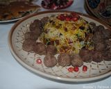 A picture of step 9 of Persian Pomegranate Rice with Pistachio and Raisins.