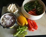 A picture of step 1 of Stir fried mix veggies.