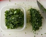 A picture of step 1 of Avocado Salad with Capers and Herbs.